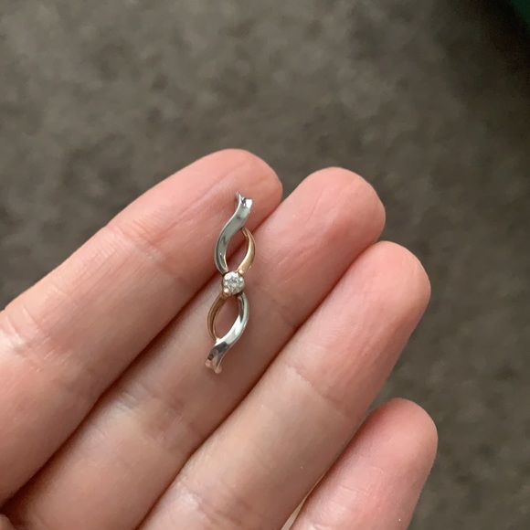 14k, 925, diamond, infinity anniversary charm - Picture 1 of 6